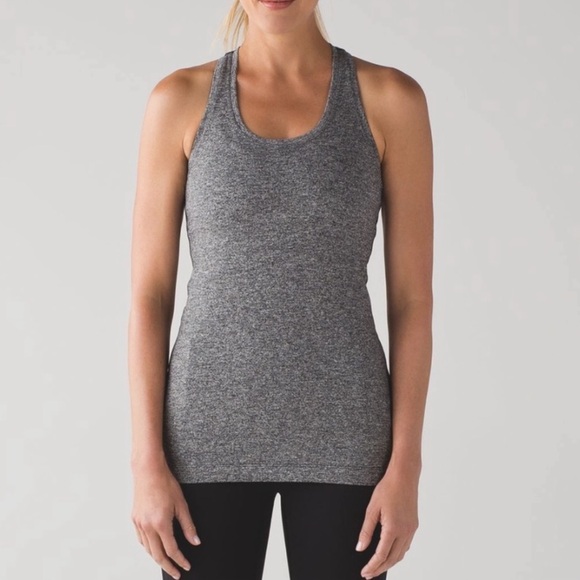 lululemon athletica Tops - LULULEMON Cool Racerback Size 6 Heathered Grey Athletic